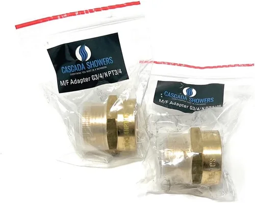 Vista 13 de Cascada Adaptador de latón sin plomo, rosca G BSPP macho a NPT hembra (1" x 1" (1 pieza))