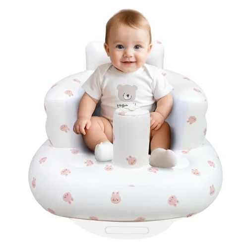 Vista 13 de Silla de bebé inflable, asiento inflable para bebés de 3 meses en adelante, silla de verano inflable con bomba de aire incorporada, asientos de piso