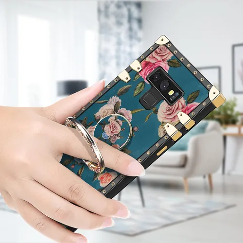 Vista 7 de HoneyAKE Funda para Samsung Galaxy Note 9 con función atril para mujeres y niñas, TPU suave a prueba de golpes, resistente, funda de esquina