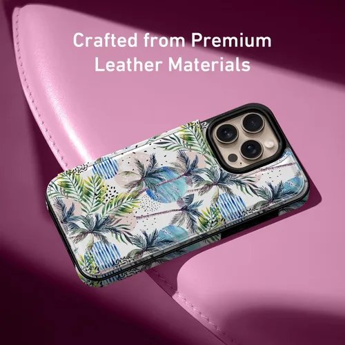 Vista 148 de LETO para iPhone 15 Pro Funda tipo cartera - Tapa tipo folio con patada - Diseños de moda - Tarjetero - Funda protectora para mujeres y niñas - 6.1