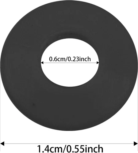Vista 5 de Arandelas de plástico para afinador de guitarra, compatibles con cabezales de máquina de clavijas de afinación de guitarra (negro)