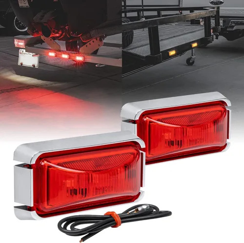 Vista 19 de TRUE MODS Luz de marcador LED ámbar de 2.5 pulgadas con bisel negro [DOT FMVSS 108] [SAE P2PC] [montaje superficial] [impermeable IP67] Luces