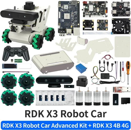 Vista 9 de Yahboom ROS Robot Kit Sunburst RDK X3 4GB SLAM Mapa Navegación Profundidad Cámara Reconocimiento Visual ROS2 Educativo Robótico (Edición Avanzada)
