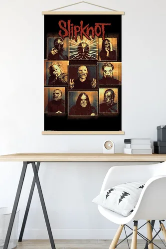Vista 11 de Slipknot - Póster de pared a prueba de balas, 22.4 pulgadas de largo x 14.7 pulgadas, versión enmarcada en madera de granero