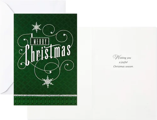 Vista 4 de Hallmark Image Arts - Juego de tarjetas navideñas en caja, elegantes letras (4 diseños, 24 tarjetas con sobres)