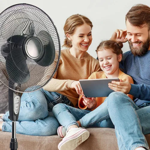 Vista 8 de DOITOOL Juego de aspas de ventilador de plástico universal de 3 hojas, cuchillas de ventilador de repuesto de 16 pulgadas con cubierta de tuerca