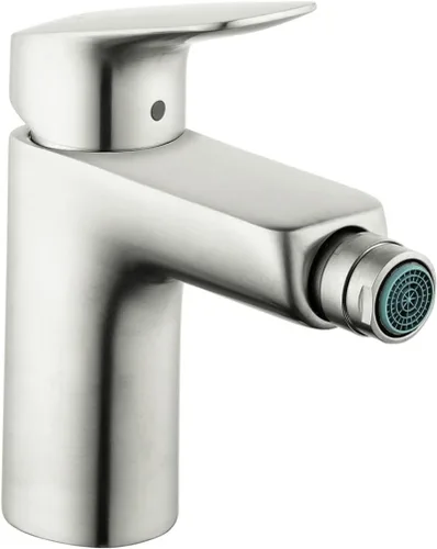 hansgrohe Logis 71200821 - Grifo de bidé moderno de un solo orificio, 1.5 GPM, níquel cepillado