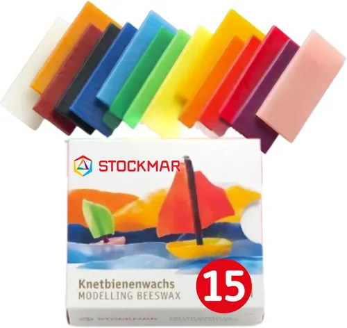 Vista 11 de STOCKMAR Paquete de cera de abejas modelado - 3 piezas de color natural - cera Waldorf
