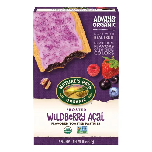 Vista 16 de Nature's Path, pasteles glaseados orgánicos de cereza y granada para tostador, 11 oz (Paquete de 1), sin transgénicos