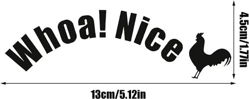 Vista 2 de Calcomanías divertidas para inodoro, Whoa Nice - Adhesivo decorativo de vinilo impermeable para pared, removible autoadhesivo, para decoración