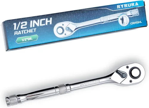 Llave de trinquete de 1/2 pulgada,Llave de vaso estándar,Liberación rápida de 72 dientes,Característica de trinquete reversible con mango de metal