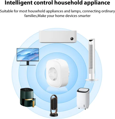 Vista 5 de Enchufe inteligente, enchufes inteligentes WiFi de 2.4 GHz compatibles con control remoto Zigbee/BLEmesh TY APP TY, Compartir inteligente 16A WiFi