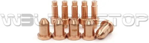 Vista 3 de 10 piezas de corte de plasma XT40 antorcha consumibles electrodo 249926 boquilla 40A 249928 punta para molino