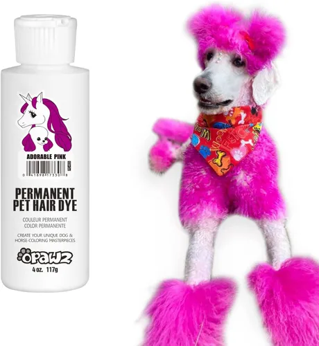 OPAWZ Tinte permanente para el pelo de los perros, tinte para el pelo de las mascotas utilizado de forma segura por salones de aseo durante una