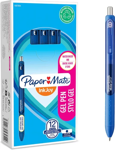 Vista 10 de Paper Mate InkJoy - Bolígrafo de gel, punta media, color rosa, caja de 12