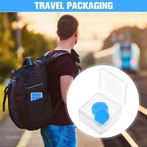 Vista 7 de Frienda 21 pares de tapones para los oídos para dormir, tapones para los oídos reutilizables de silicona moldeables, tapones para los oídos