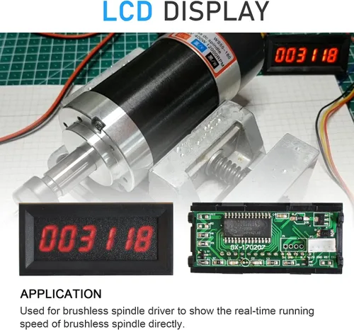 Vista 6 de Daedalus Kit de motor de husillo sin escobillas CNC, 500w, ER11, 48V DC, 12000RPM