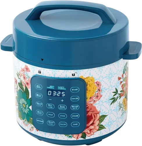 Vista 9 de Olla a presión eléctrica de 6 cuartos de galón, multicocina programable Lino moteado