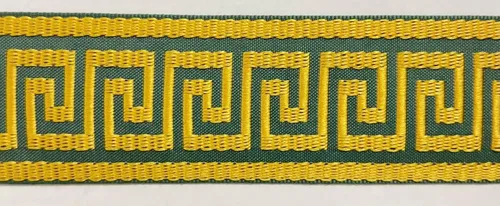 Vista 7 de Cinta tejida jacquard griega de 1-3/4 pulgadas, 6 yardas continuas (A)