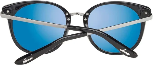 Vista 3 de GUESS Gafas de sol de diseñador para mujer, negroazul gris degradado, 52-20-135, NegroAzul Gris Gradiente