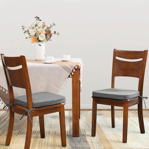 Vista 7 de Shinnwa Cojines de silla para sillas de comedor, juego de 4 cojines de asiento de espuma viscoelástica para sillas de cocina, cojines de metal