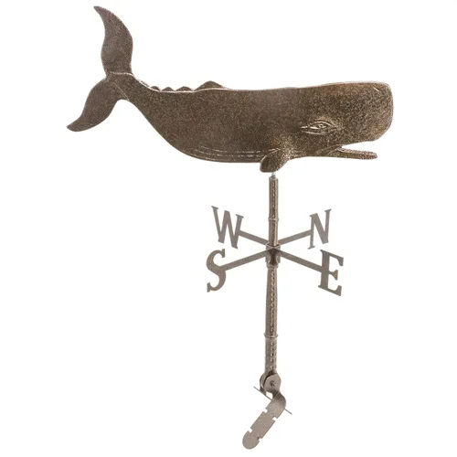Montague Metal Products Aluminum Whale Weathervane, Includes Roof Mount, Nautical Décor, Sealife Décor, Durable & Handcrafted, Made in Michigan, All