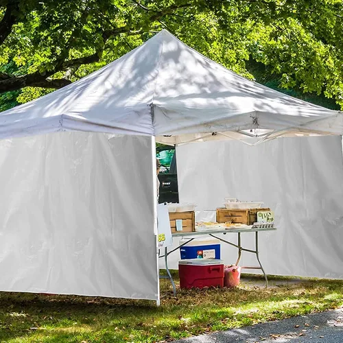 Vista 7 de Joramoy Paredes laterales para toldo con dosel 10×10 pies para toldo emergente, panel lateral instantáneo con capa impermeable y de protección UV, 1