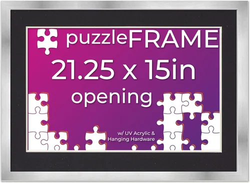 Vista 33 de Poster Palooza Kit de marco de rompecabezas de 11.25 x 38.25 pulgadas. El kit incluye hojas de pegamento para rompecabezas, marco de rompecabezas