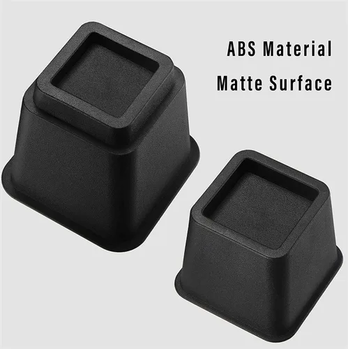 Vista 7 de Elevadores de cama de 8, 5 o 3 pulgadas, apilables, resistentes, 6 elevadores grandes (5 pulgadas) + 6 elevadores pequeños (3 pulgadas)