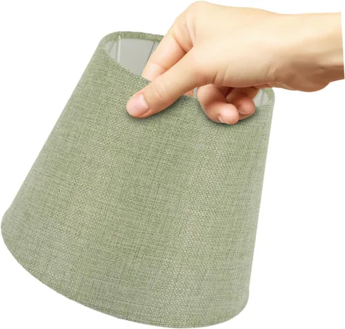 Vista 3 de DOITOOL Pantalla de tela para lámpara de tela, cubierta de lámpara de tambor E14, cubierta de repuesto para mesa de luz de pie para mesita de noche