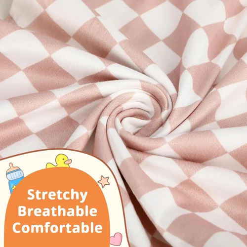 Vista 3 de FEBSNOW Paquete de 2 fundas de almohada de lactancia para bebé, fundas elásticas de algodón suave para lactancia materna, fundas extraíbles