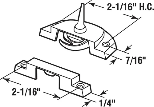 Vista 8 de Prime-Line Products, F 2588, traba de seguridad para ventana con guardián., F 2763 Bronce