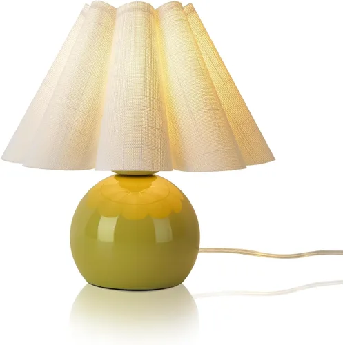 Vista 14 de Lámpara de mesa pequeña dorada para dormitorio, lámparas de dormitorio de latón dorado para mesita de noche, lindas lámparas de mesa mini