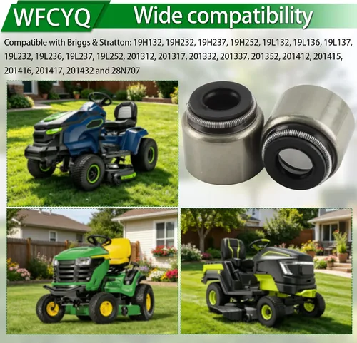 Vista 4 de 690968 Sello de válvula de admisión compatible con Briggs & Stratton 690968 499236 494435 690235 sello de válvula (paquete de 4)