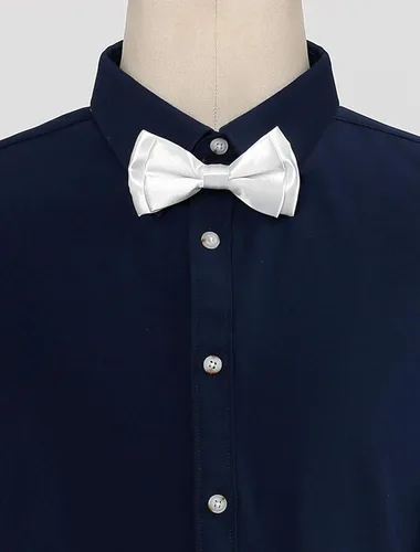 Vista 2 de Allegra K Men's Adjustable Bow Tie Neck Pre-tied Solid Party Prom Tuxedo Bowknot Bowtie