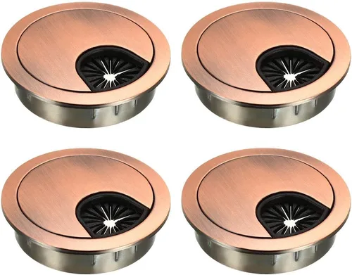Vista 18 de uxcell Cubierta de agujero para cable, 2 pulgadas de aleación de zinc, para escritorio, ojales, cubierta de agujero para oficina, computadora