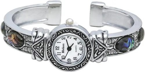 Vista 3 de Blekon Stone Studded Watch for Women, 22mm Case Japanese Quartz Movement and Large Cuff Bangle, Best Fits Wrists Measuring 7-8 inches
