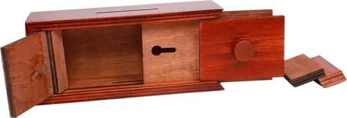 Vista 6 de ATDAWN Caja de Regalo de Rompecabezas, Caja de Rompecabezas Secreta con Compartimentos Ocultos, Caja Portadora de Dinero y Tarjetas de Regalo
