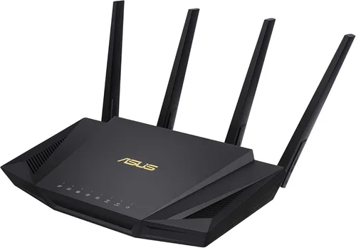 Vista 7 de ASUS RT-AX3000 Router inalámbrico Gigabit de banda dual ultrarrápido, WiFi 6 de próxima generación, QoS adaptable y AiProtection por Trend Micro 1
