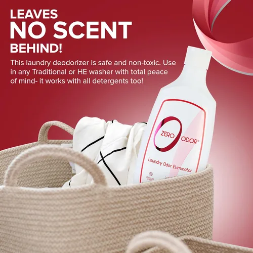 Vista 9 de Zero Odor – Eliminador de olores para lavandería – Elimina permanentemente el olor de la ropa – Tecnología molecular patentada. Ideal para ropa