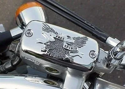 i5 Chrome Eagle Tapa de líquido de freno delantero compatible con Honda Shadow 600 750 Magna Spirit Phantom Aero VT 1100 VTX VTX1300 VT1300 1300