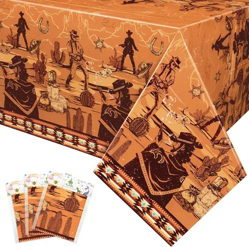 Vista 11 de WERNNSAI 2 manteles de unicornio – Decoración de cumpleaños de unicornio, mantel de arco iris, decoración de mesa de arco iris para niños y niñas