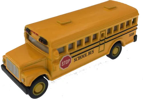 KiNSFUN - Mini autobús escolar clásico de 2,5 pulgadas, modelo de metal fundido a presión