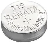 Vista 2 de RENATA 319 Batería No Recargable, Reloj, Sola Celda, Óxido de Plata, 21 mAh, 1.55 V, SR64, Tapa Plana (1 Pieza)