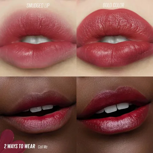 Vista 6 de Kaja Lip Mousse Love Swipe 01 Call Me con aceite de semilla de frambuesa y vitamina E, construible, mezclable, hidratante, acabado de terciopelo