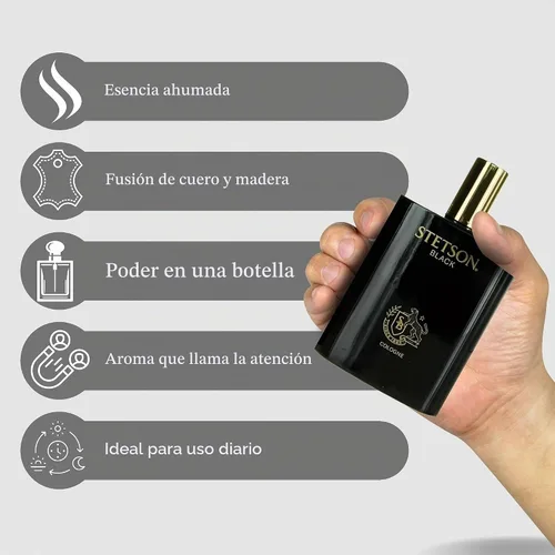 Vista 5 de Stetson Colonia negra para hombre en aerosol 3.4 onzas
