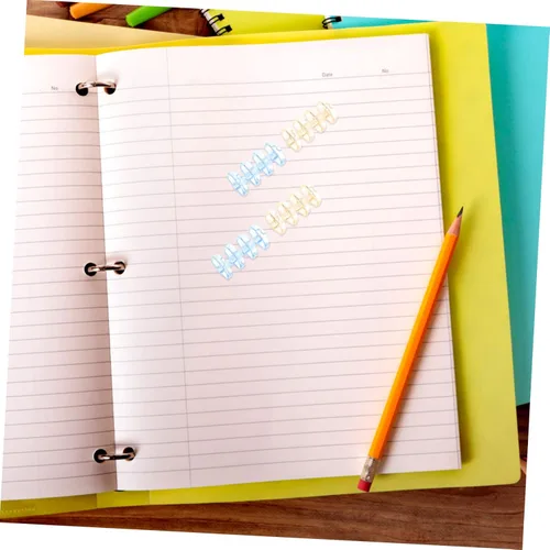 Vista 4 de Carpeta extraíble para álbumes de recortes, 20 unidades, clip de anillo, carpeta de hojas sueltas, anillo blinder, anillo de plástico segmentado