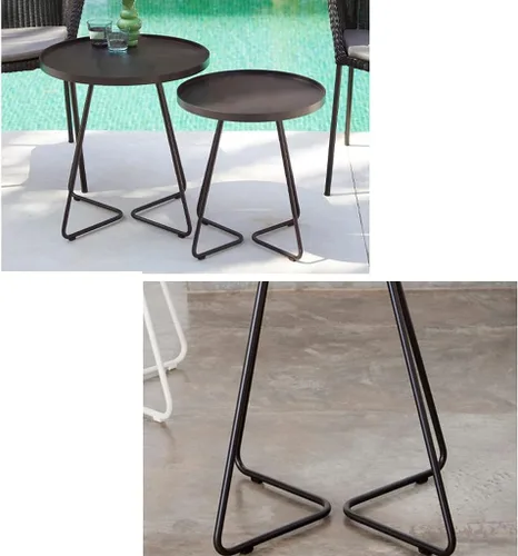 Vista 7 de Side Table Couch Side Tables Coffee Table Wrought Iron Non-Slip Tea Table Home Sofa Side Table Bedroom Living Room Corner Coffee Side Table Bedside