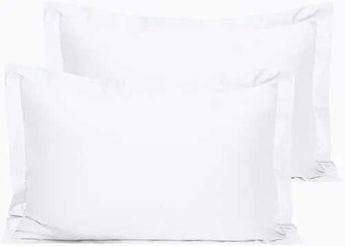 Vista 31 de NTBAY Fundas de almohada estándar de algodón – Fundas de almohada de algodón egipcio de 500 hilos, paquete de 2 fundas de almohada Oxford súper