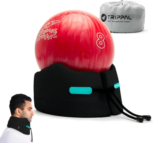 Vista 10 de Almohada de viaje, súper soporte para la cabeza de la barbilla, espuma viscoelástica, almohadas cervicales para viajes, dormir, avión, automóvil